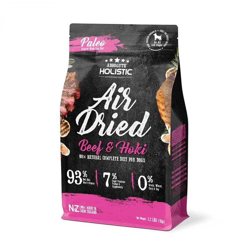 ABSOLUTE HOLISTIC Beef & Hoki Air Dried Dog Food 1kg - Image 3