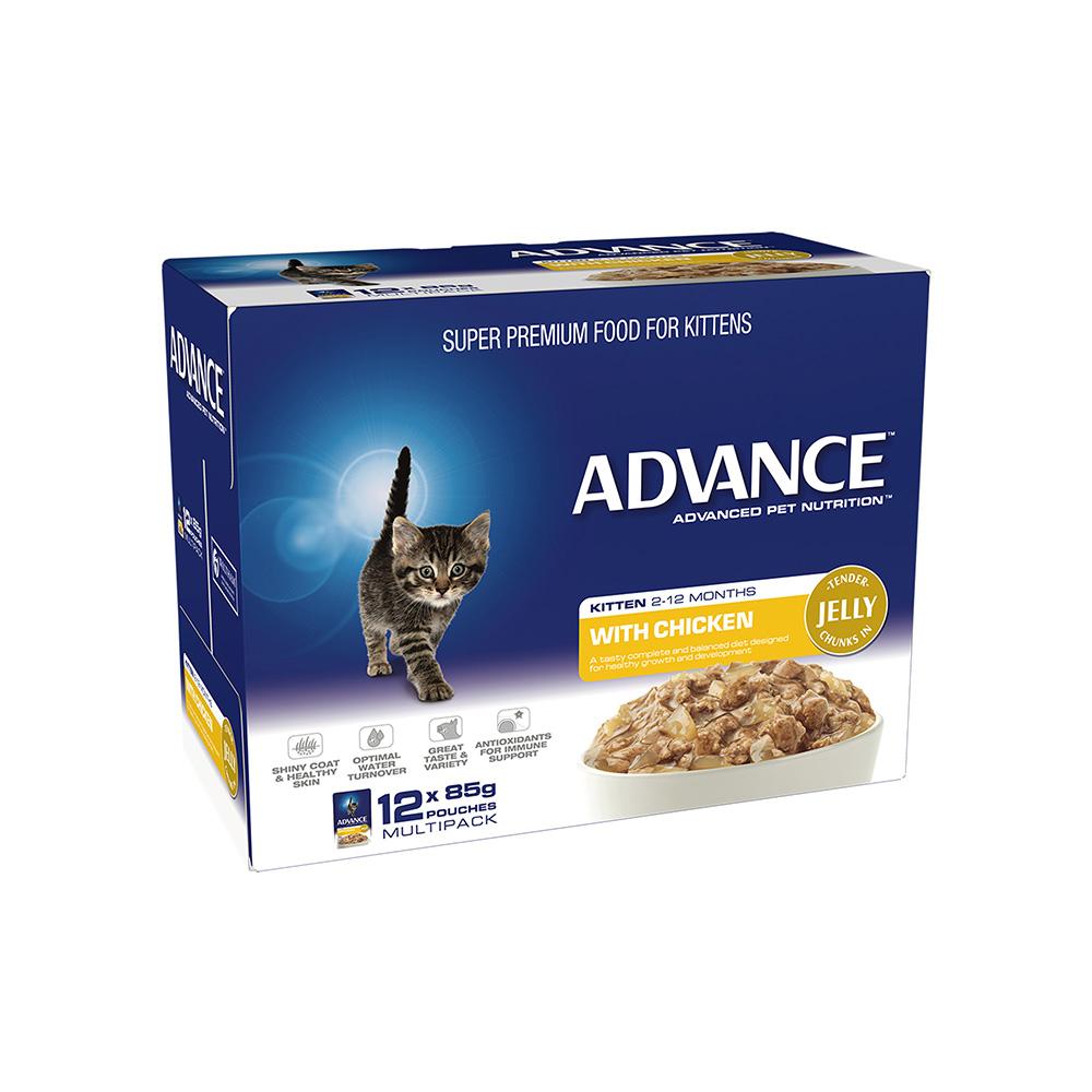 ADVANCE Chicken Jelly Cat Food for Kittens 12x85g - Image 5