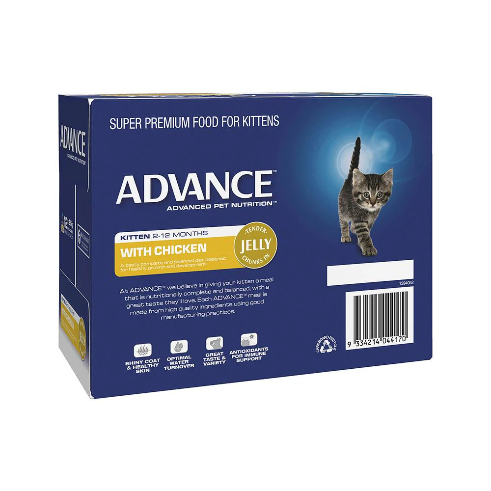 ADVANCE Chicken Jelly Cat Food for Kittens 12x85g - Image 6