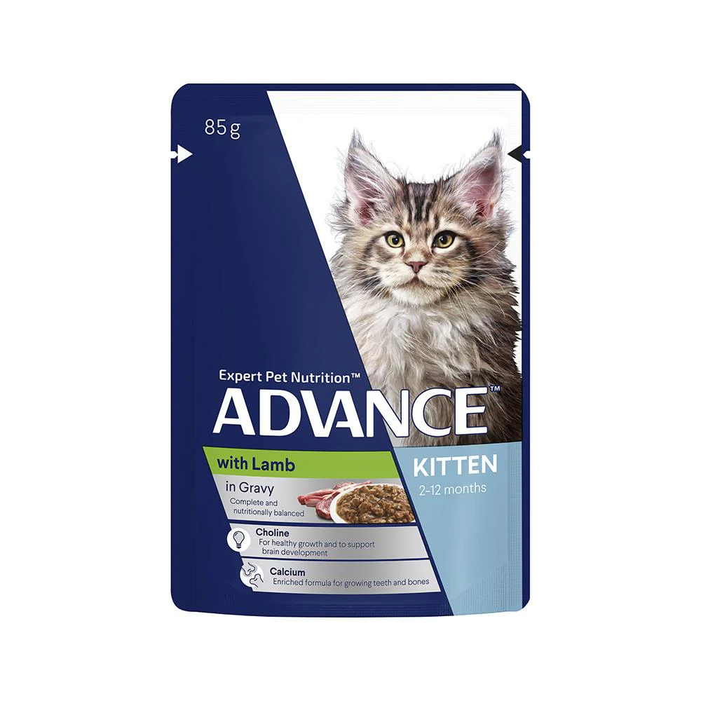 ADVANCE Lamb Gravy Cat Food for Kittens 12x85g - Image 4
