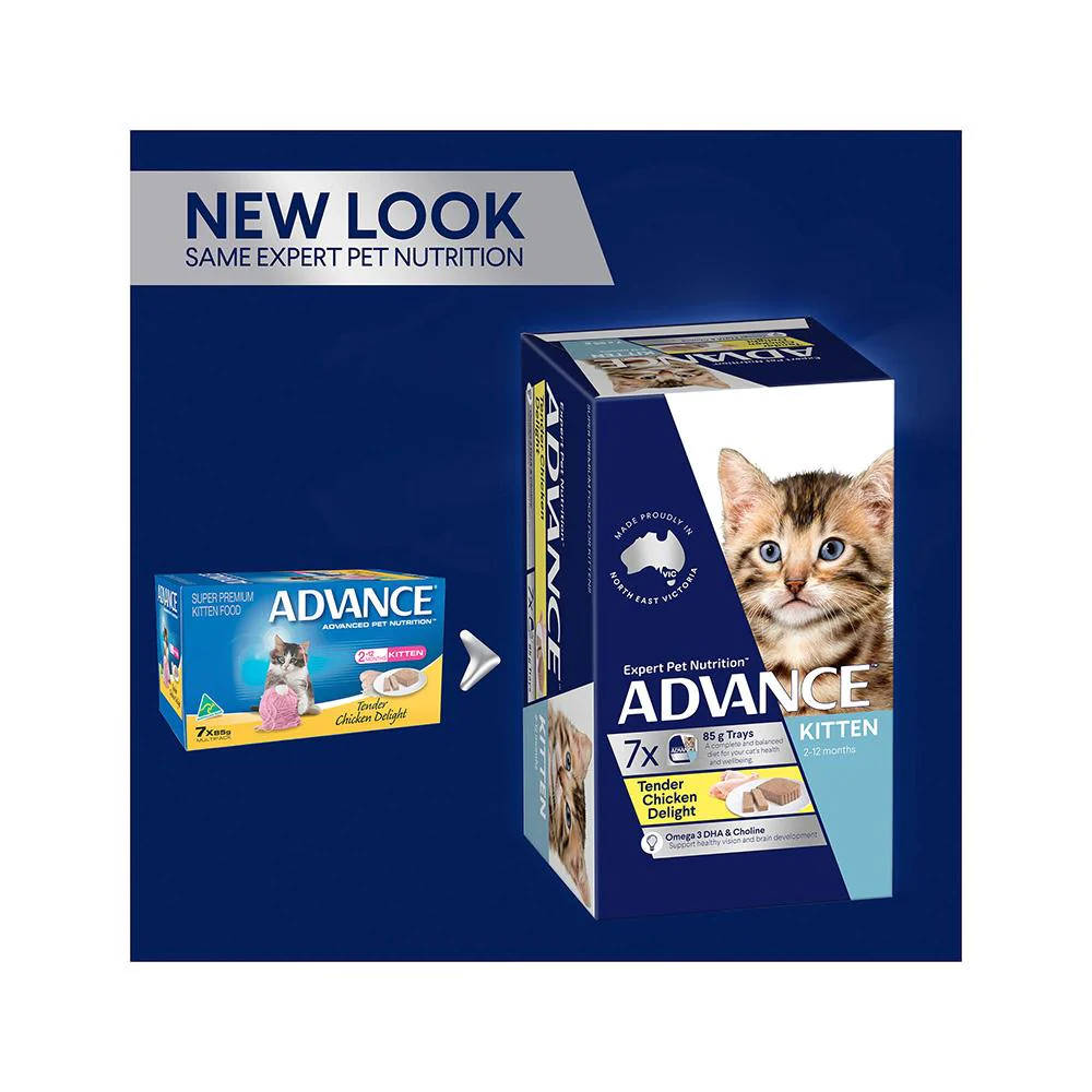 ADVANCE Tender Chicken Cat Food for Kittens 7x85g - Image 3
