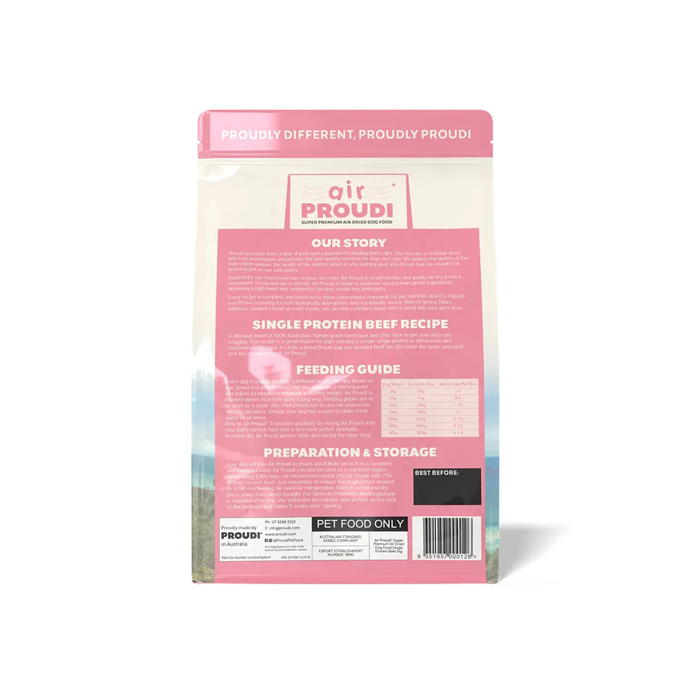 AIR PROUDI Premium Beef Air Dried Dog Food - Image 4