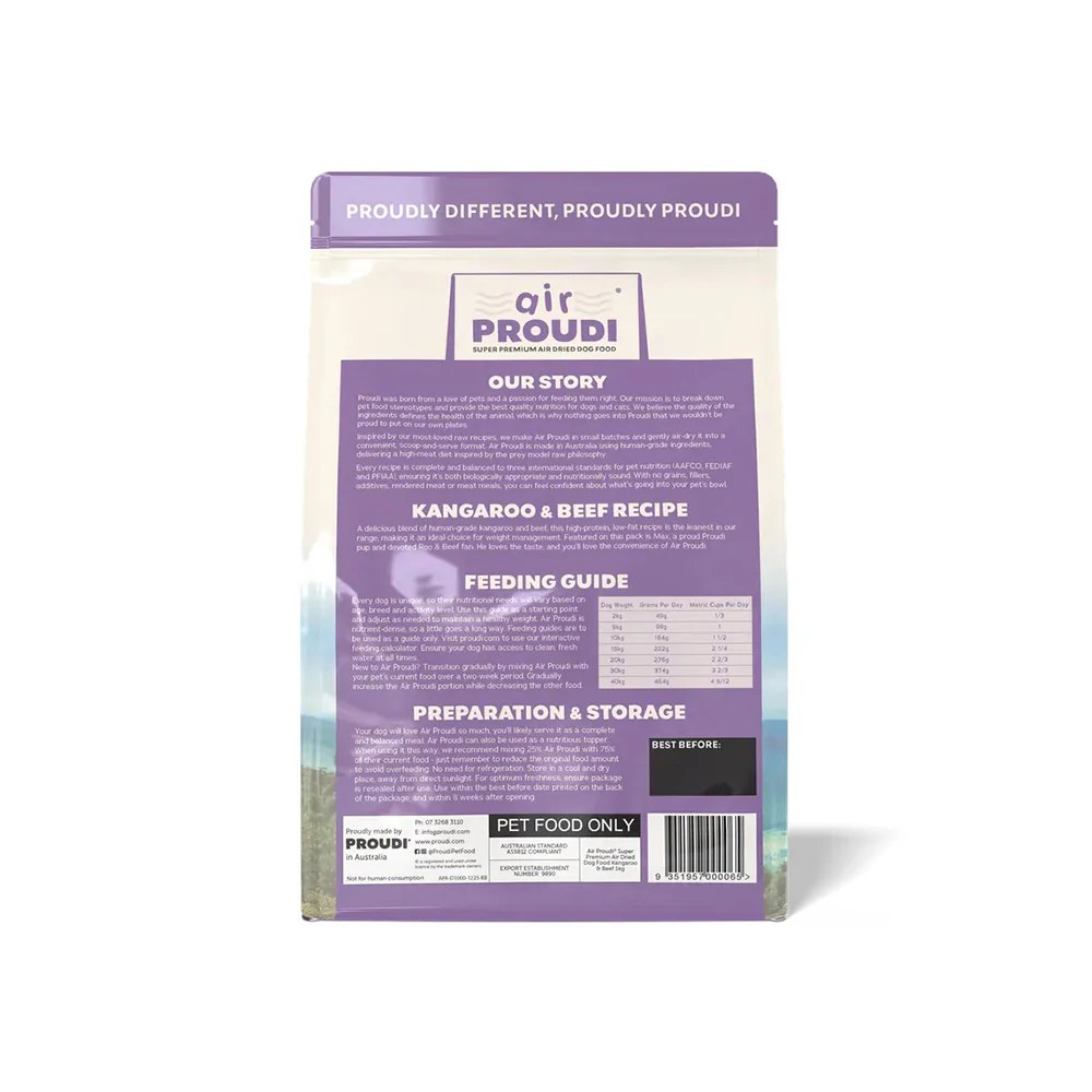 AIR PROUDI Premium Kangaroo & Beef Air Dried Dog Food - Image 4