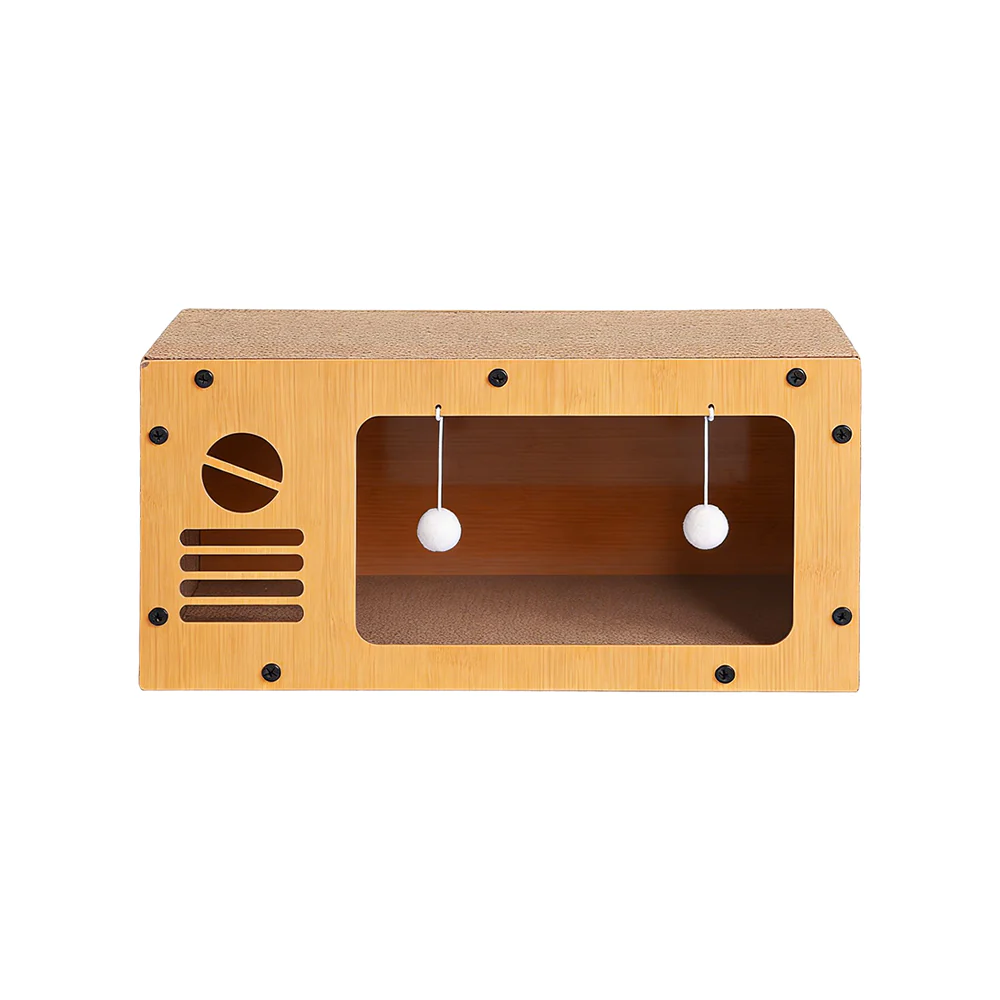 All-in-One Cat Scratcher House with Bed