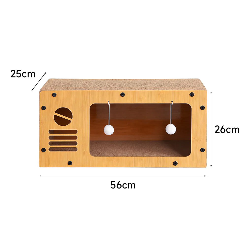All-in-One Cat Scratcher House with Bed - Image 2