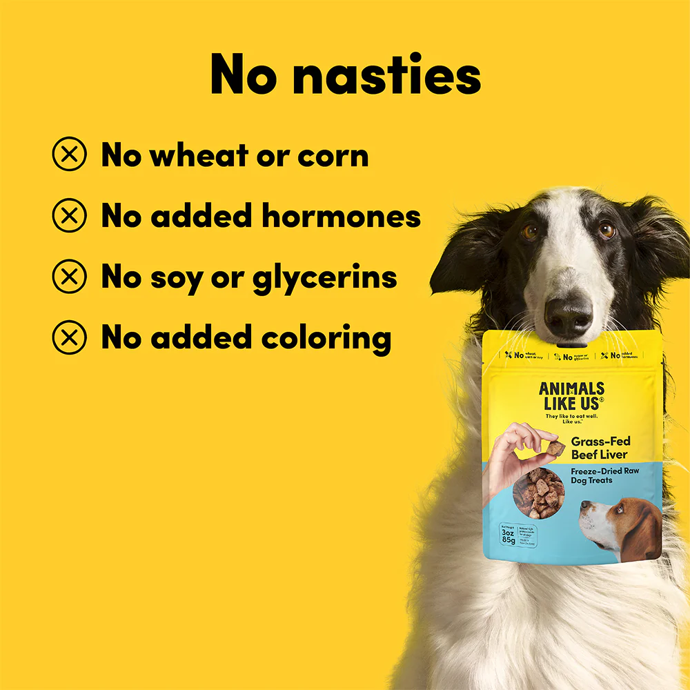ANIMALS LIKE US Grass Fed Beef Liver Freeze Dried Raw Dog Treats 85g - Image 6