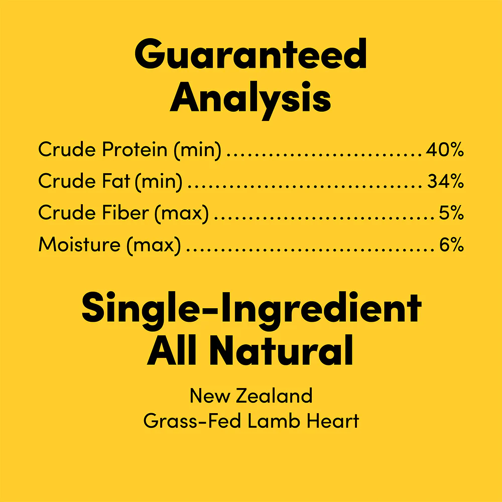 ANIMALS LIKE US Grass Fed Lamb Heart Freeze Dried Raw Dog Treats 85g - Image 4