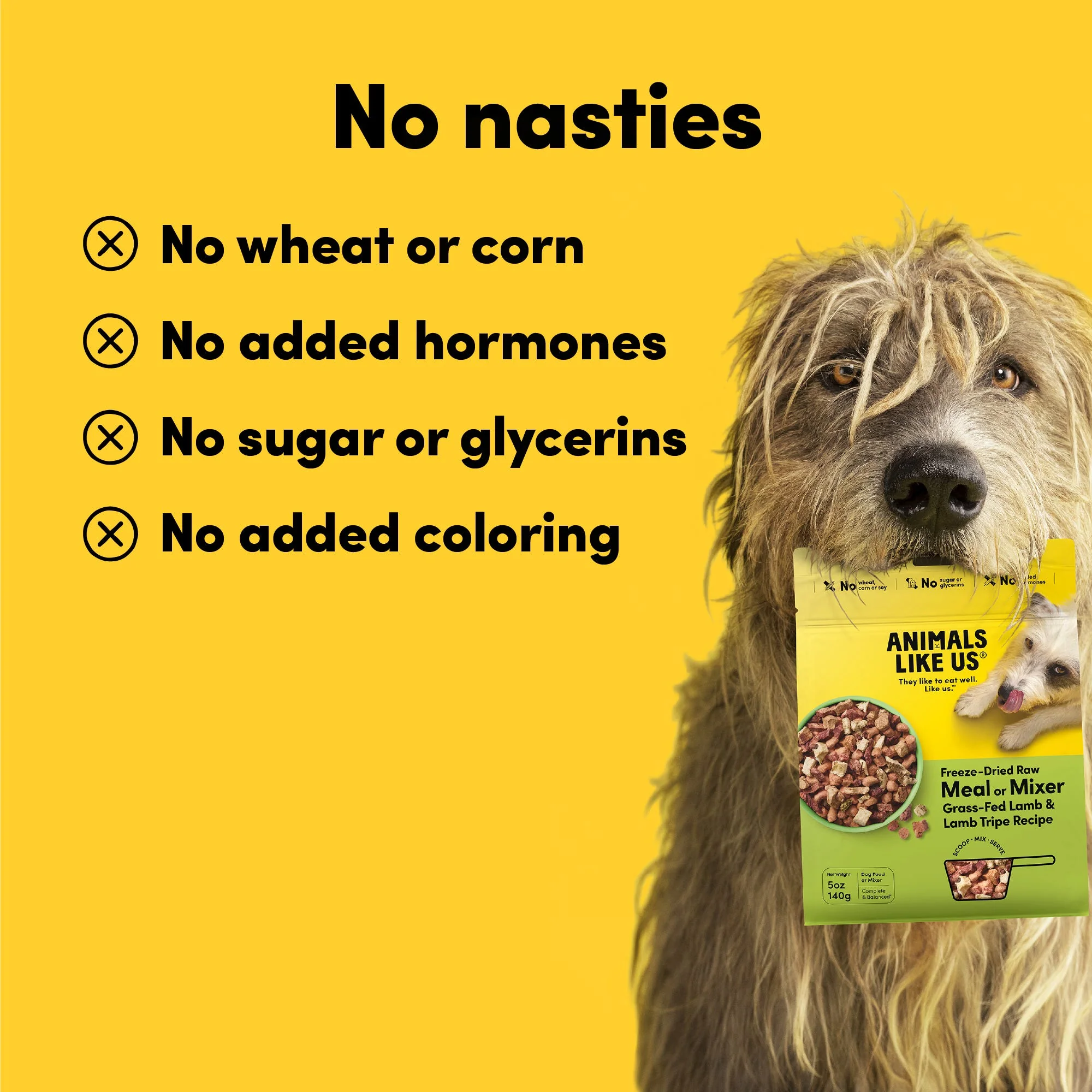 ANIMALS LIKE US Meal Mixer Lamb & Lamb Tripe Freeze Dried Raw Dog Food - Image 5