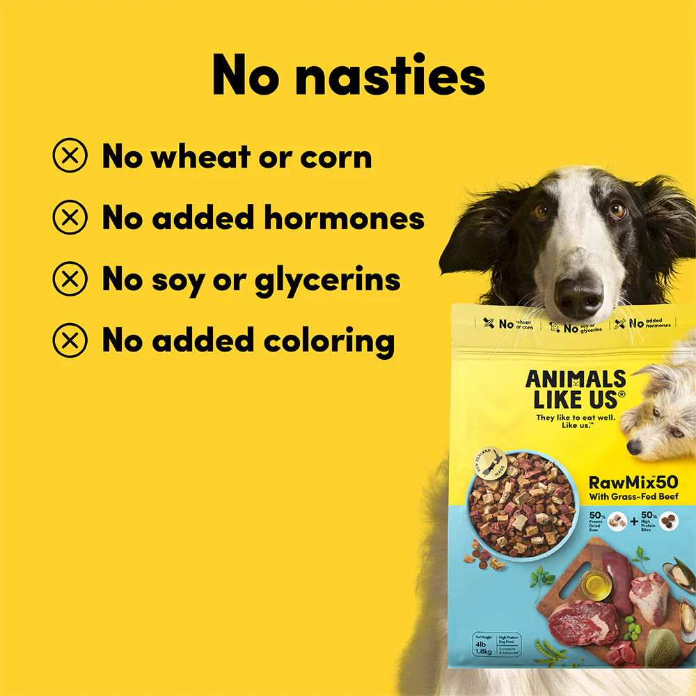 ANIMALS LIKE US Raw Mix 50 Grass Fed Beef Freeze Dried Dog Food - Image 6
