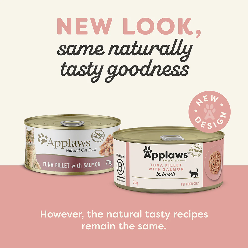 APPLAWS Tuna Fillet With Salmon Adult Canned Wet Cat Food - Image 3