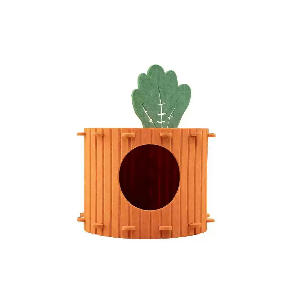 Assembled Carrot Barrel Felt Cat Bed - Image 2