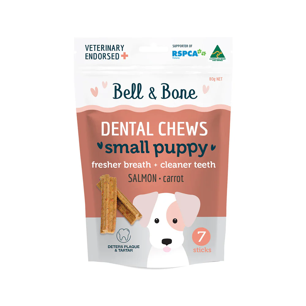 BELL & BONE Dental Chews Salmon & Carrot Puppy Treats - Image 3