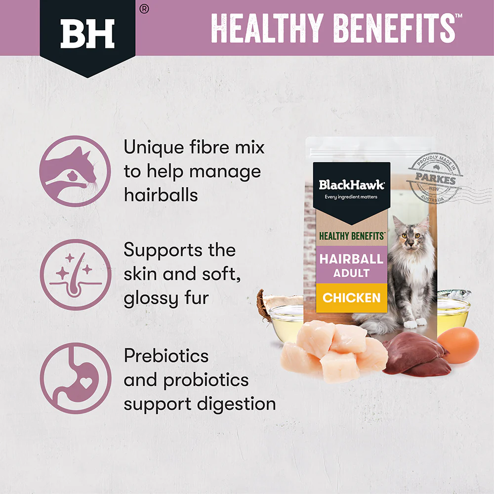 BLACK HAWK Healthy Benefits Chicken Hairball Adult Cat Food - Image 11
