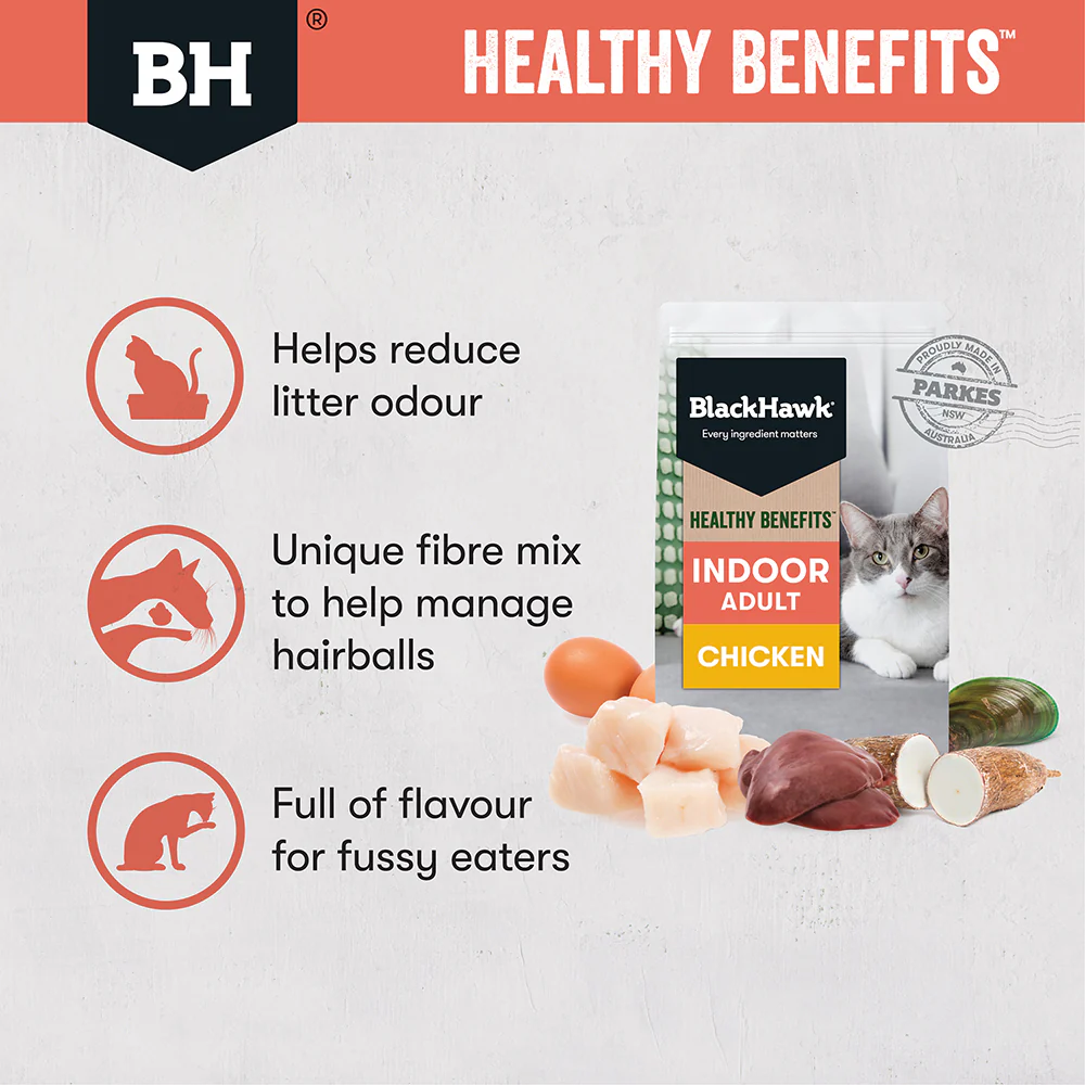 BLACK HAWK Healthy Benefits Chicken Indoor Adult Cat Food - Image 6