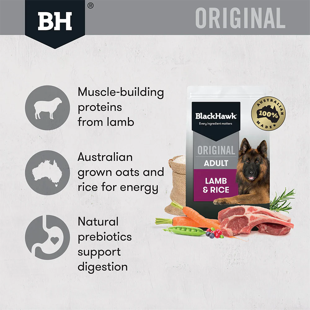BLACK HAWK Lamb And Rice Original Adult Dry Dog Food - Image 3