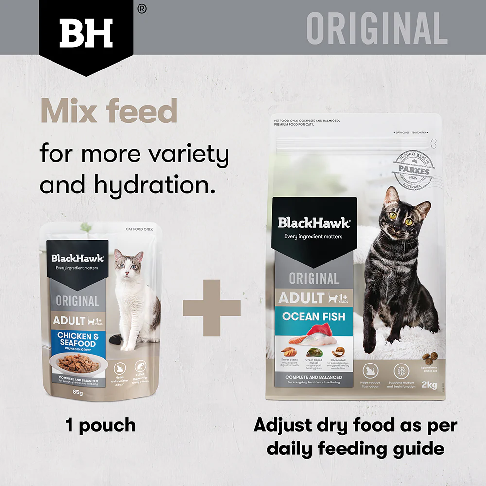 BLACK HAWK Original Chicken & Seafood in Gravy Adult Wet Cat Food - Image 10