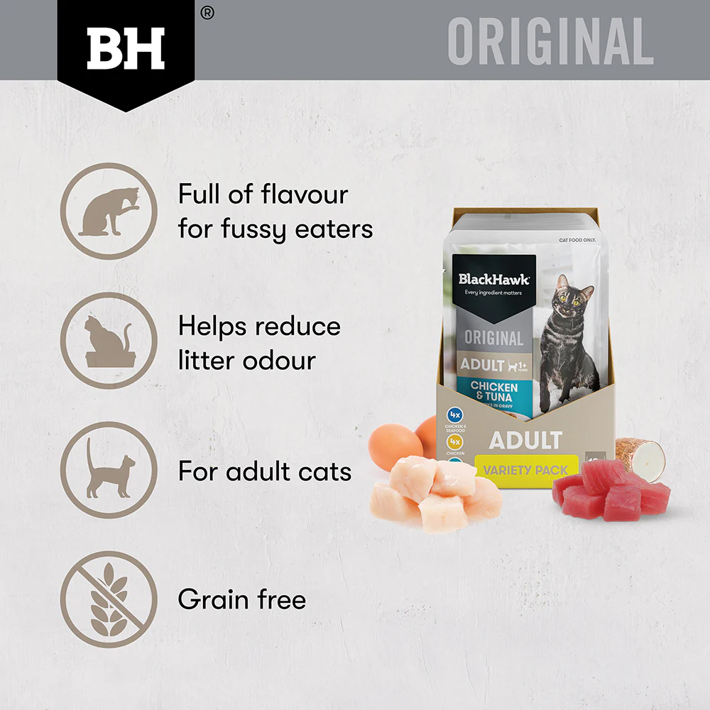 BLACK HAWK Original Variety Pack Adult Wet Cat Food 85g x 12 - Image 14