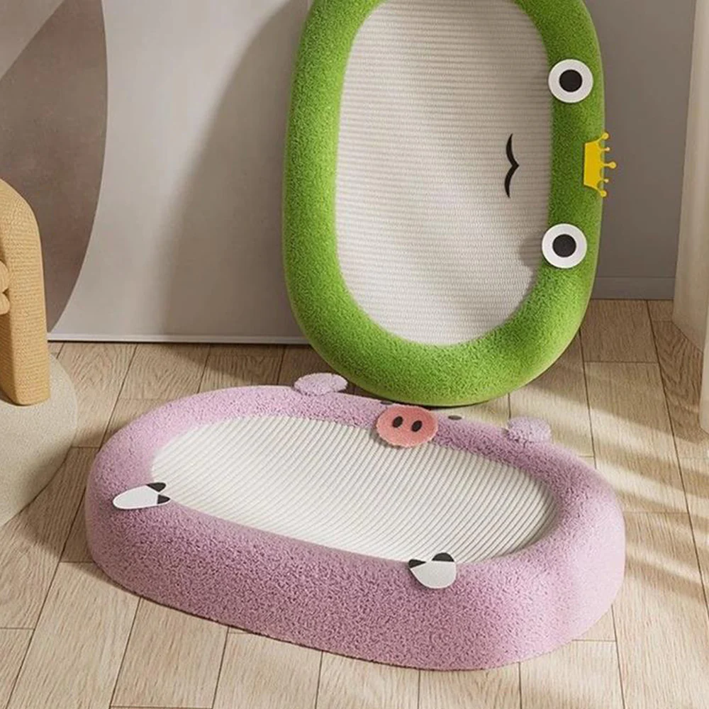 Cartoon Oval-shaped Extra Large Sisal Cat Scratcher - 61X40X9 cm - Image 7