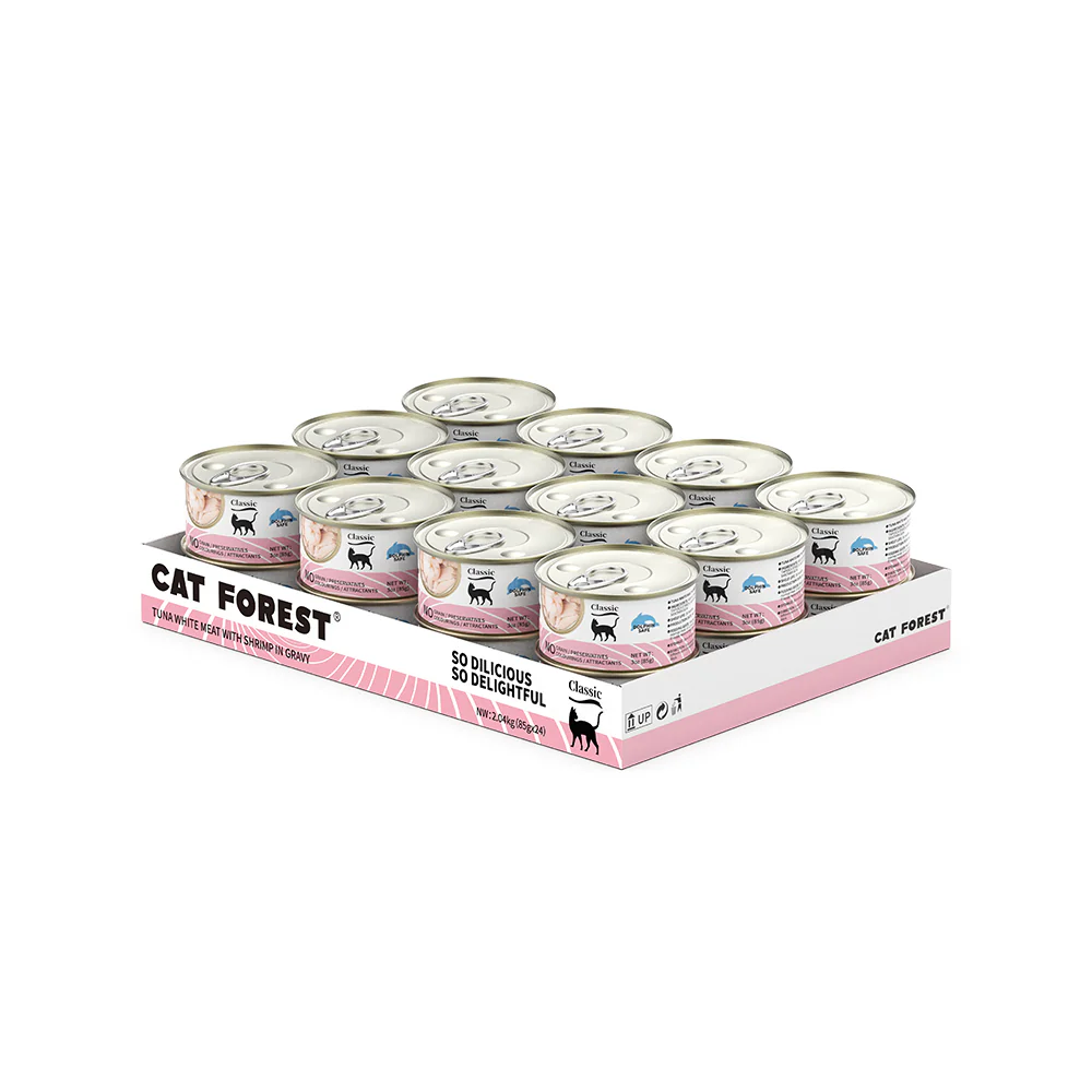 CAT FOREST Classic Tuna White Meat with Shrimp in Gravy Canned Cat Food - Image 14