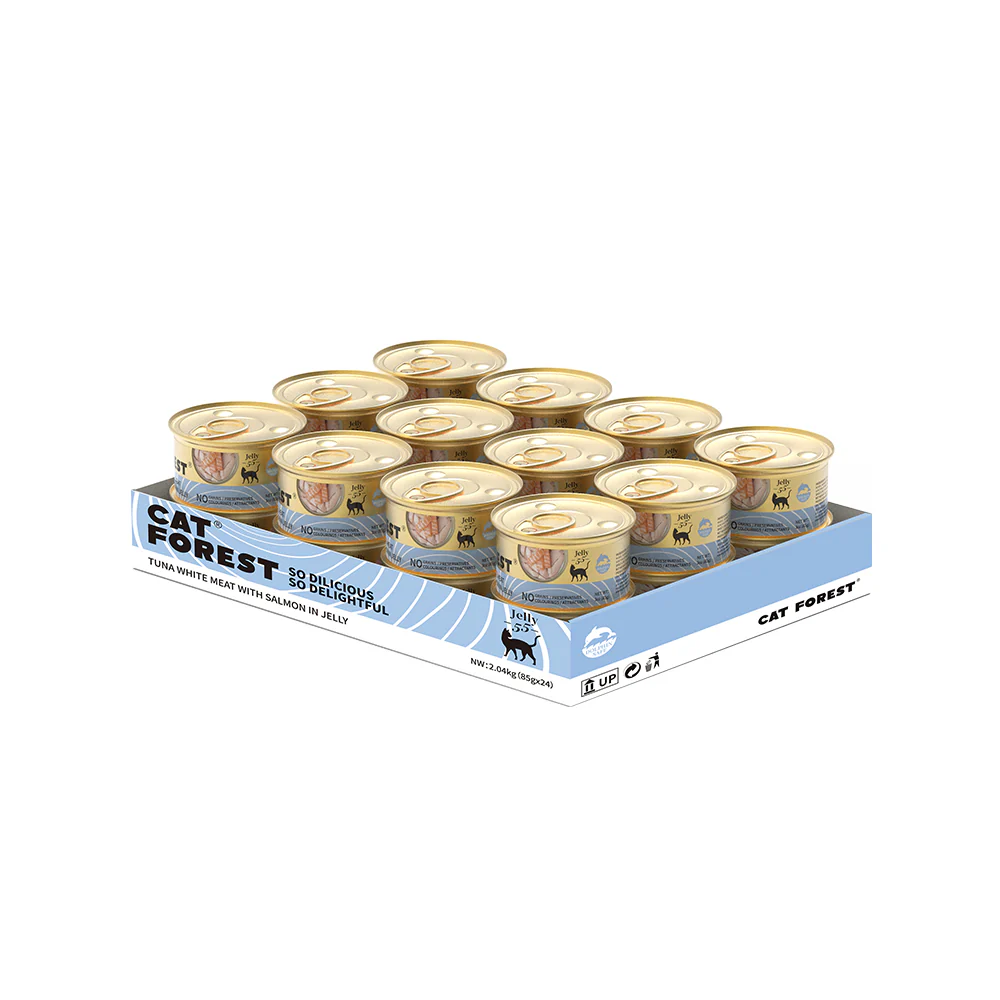 CAT FOREST Premium Tuna White Meat with Salmon in Jelly Canned Cat Food - Image 13
