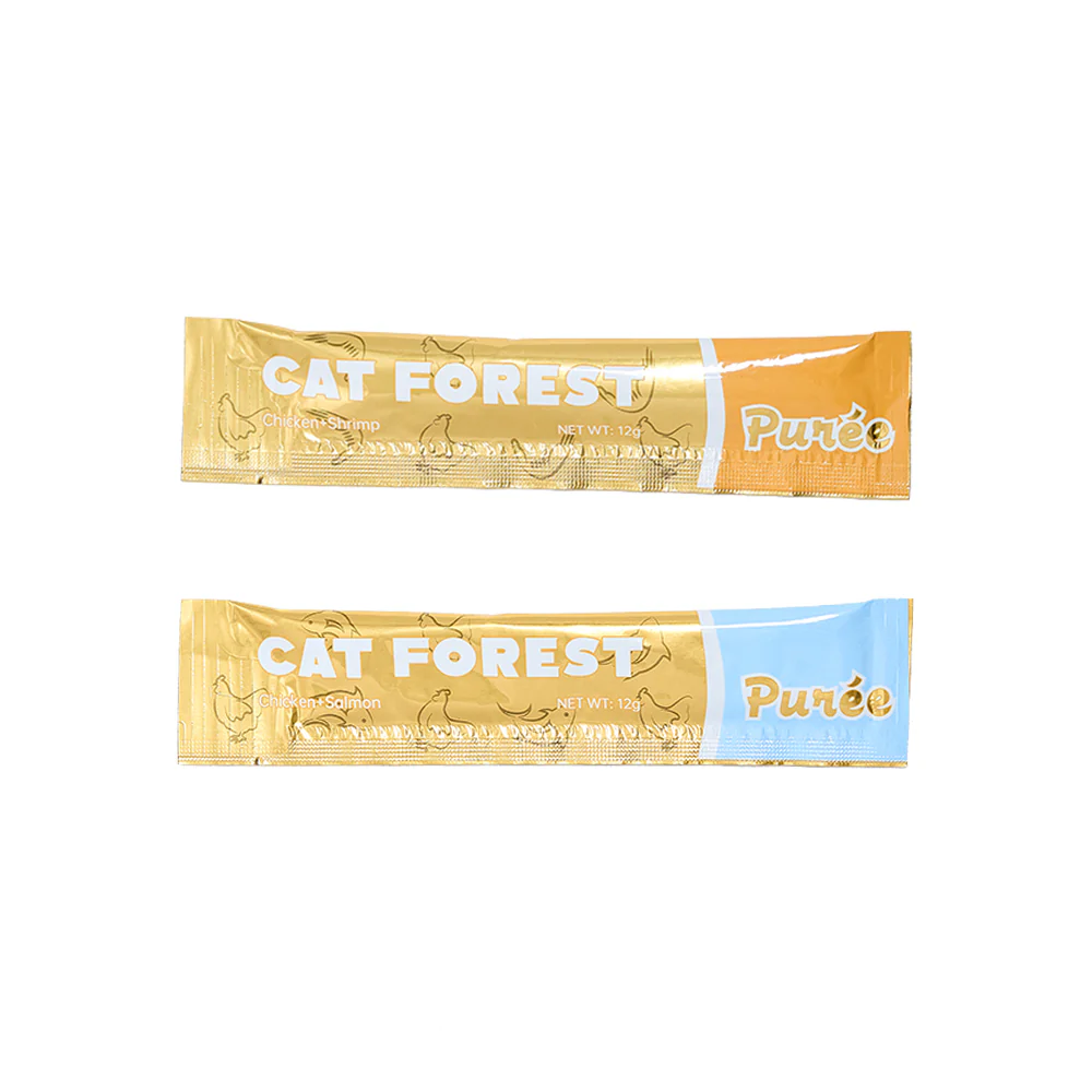 CAT FOREST Puree Chicken & Salmon/Shrimp Cat Treats 12g x 48 - Image 2