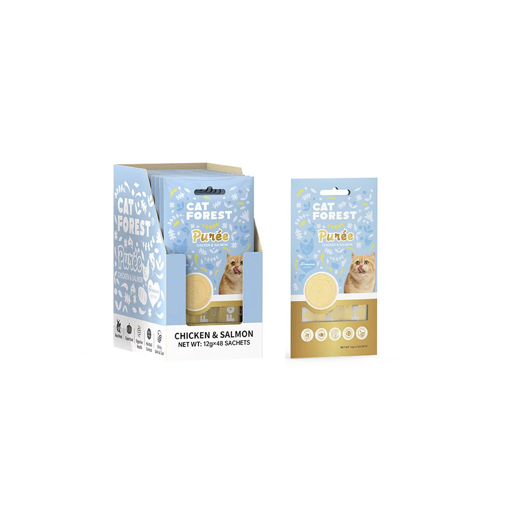 CAT FOREST Puree Chicken with Salmon Cat Treats - Image 9