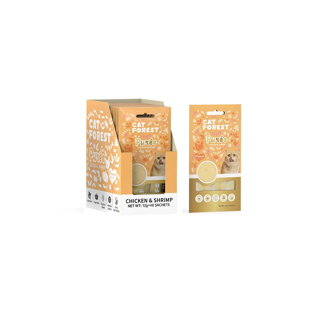 CAT FOREST Puree Chicken with Shrimp Cat Treats - Image 9