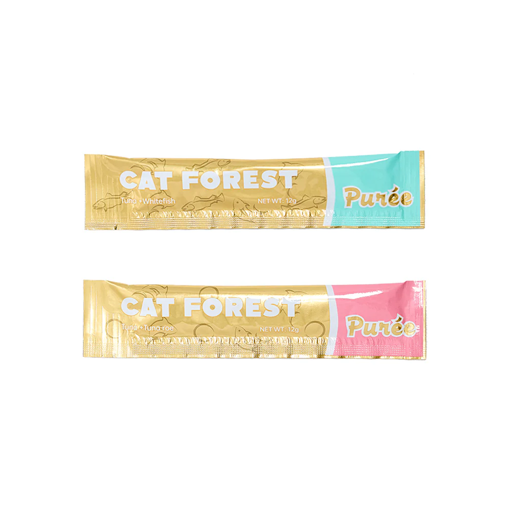CAT FOREST Puree Tuna & Tuna Roe/Whitefish Cat Treats 12g x 48 - Image 2