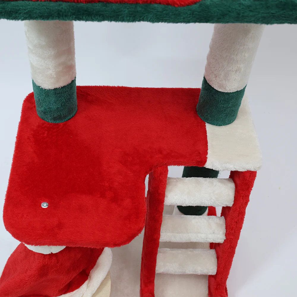 CATIO Christmas Palace Multi-level 3 Cat Tree with Cave 53x43x144cm - Image 11