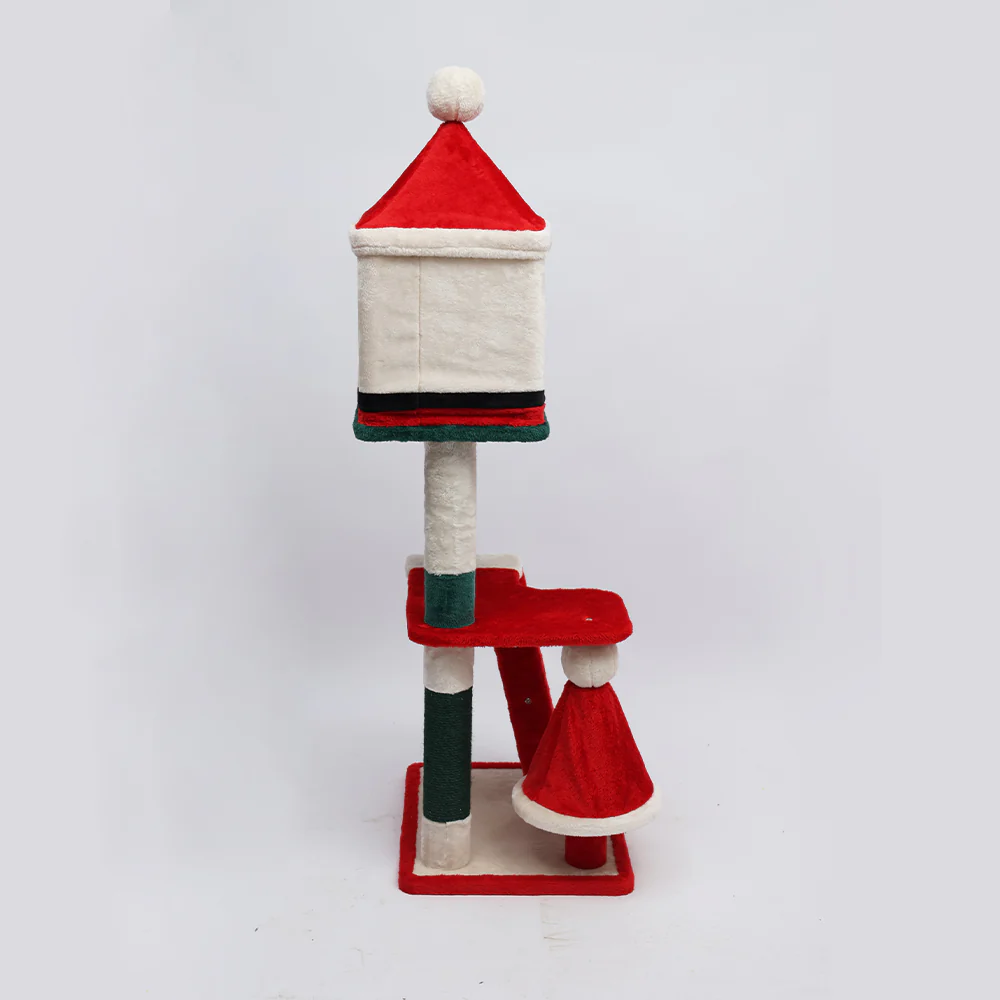 CATIO Christmas Palace Multi-level 3 Cat Tree with Cave 53x43x144cm - Image 4