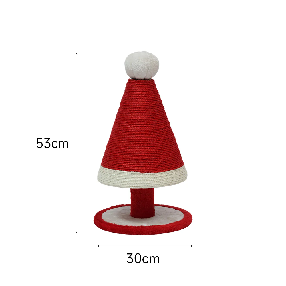 CATIO Christmas Santa Hat Cat Tree with Scratching Post 30x30x53cm - Image 6
