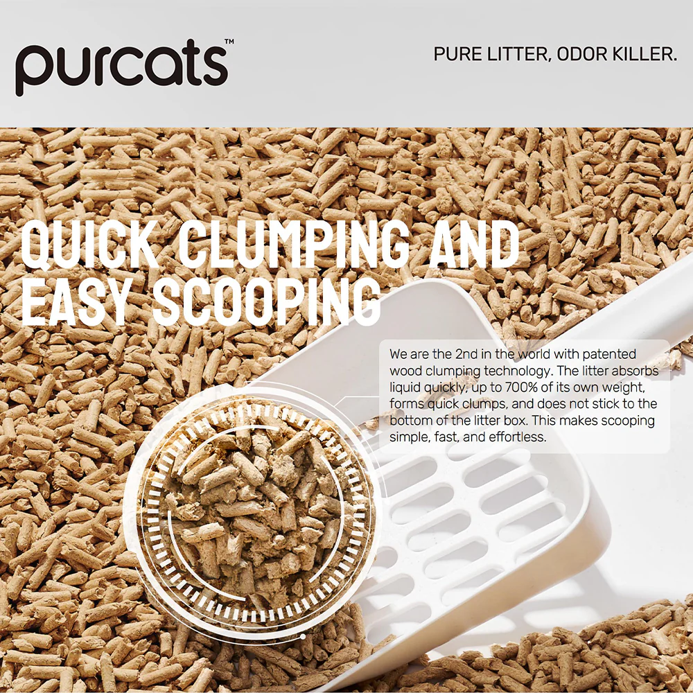 CATURE Smart Pellets Natural Wood Clumping Cat Litter 2.4kg, Eco-friendly & 99.5% Dust Free - Image 4