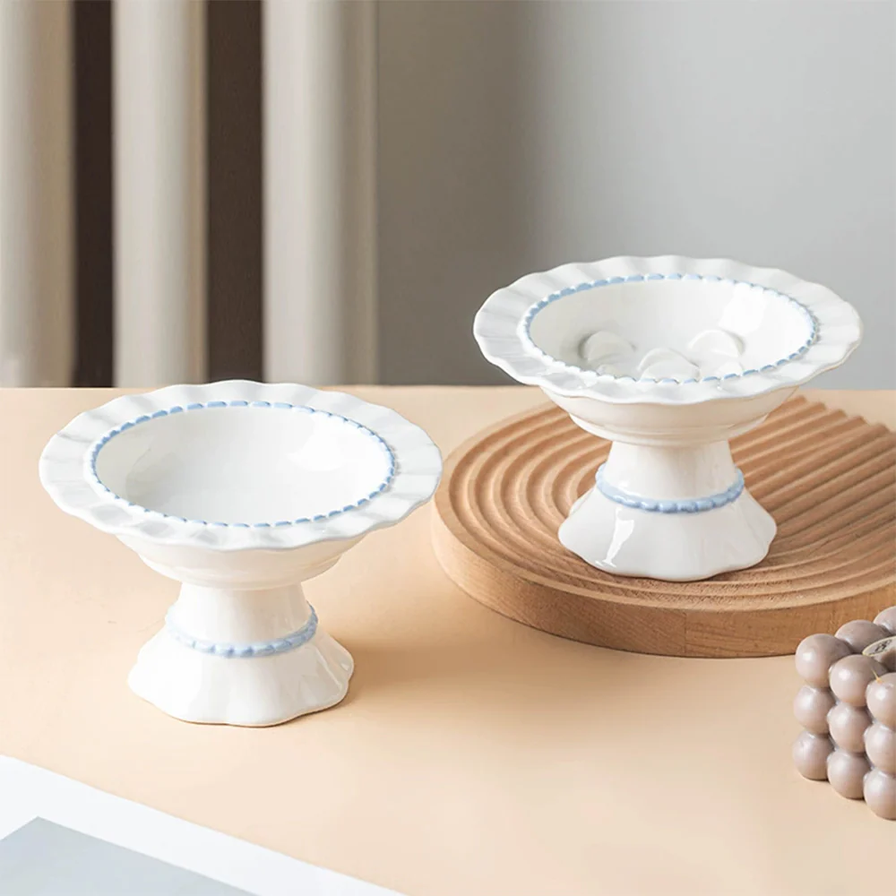 Ceramic Slow Feeder Pet Bowl – Anti-Gulping Scalloped Edge (Random Style 1pcs) - Image 4