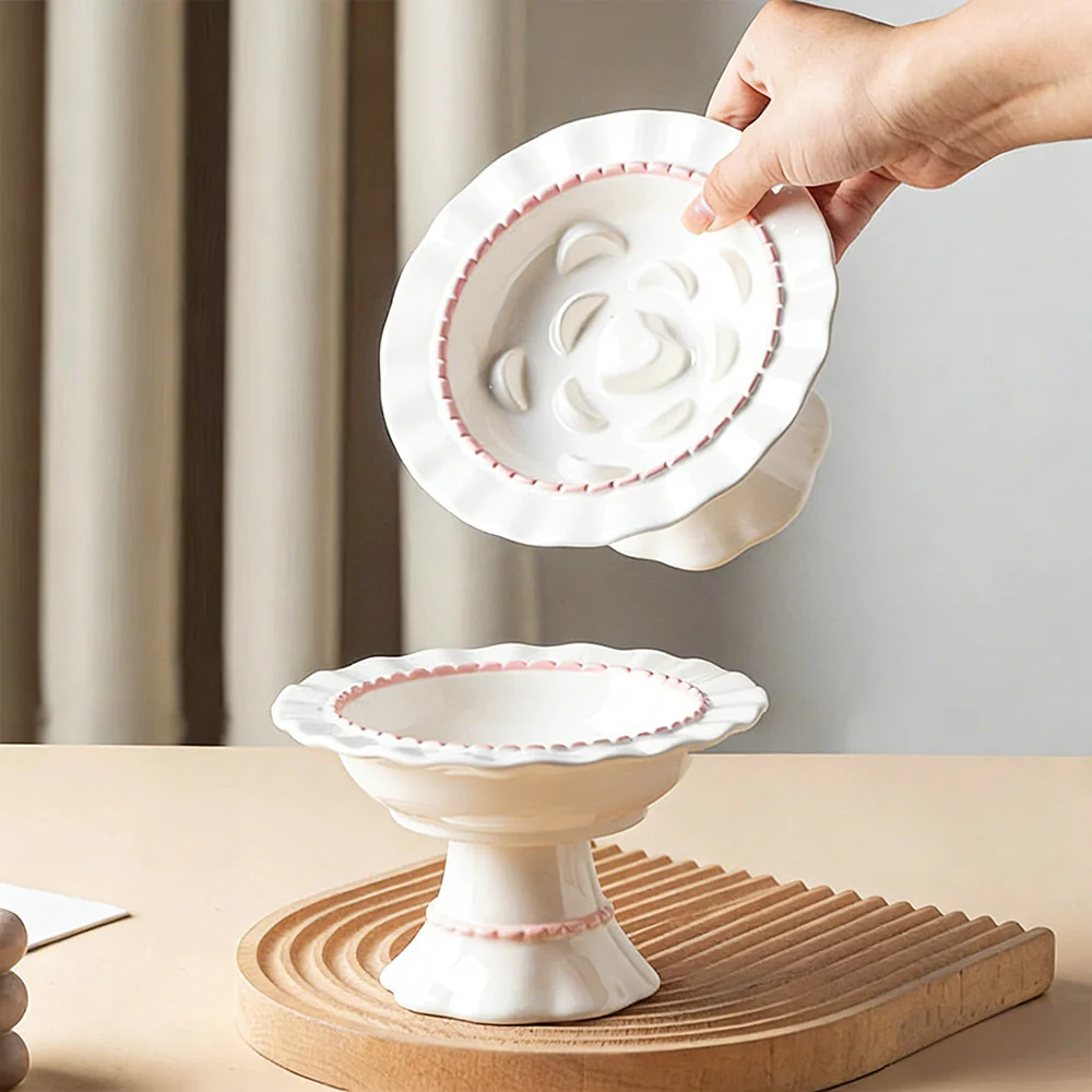Ceramic Slow Feeder Pet Bowl – Anti-Gulping Scalloped Edge (Random Style 1pcs) - Image 9