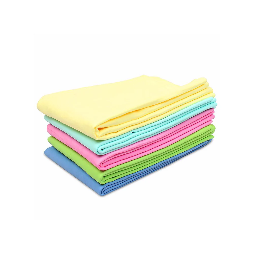 CLEAN CHARM Quick-Drying Chamois Cloth Green Pet Soft Towel - Image 3