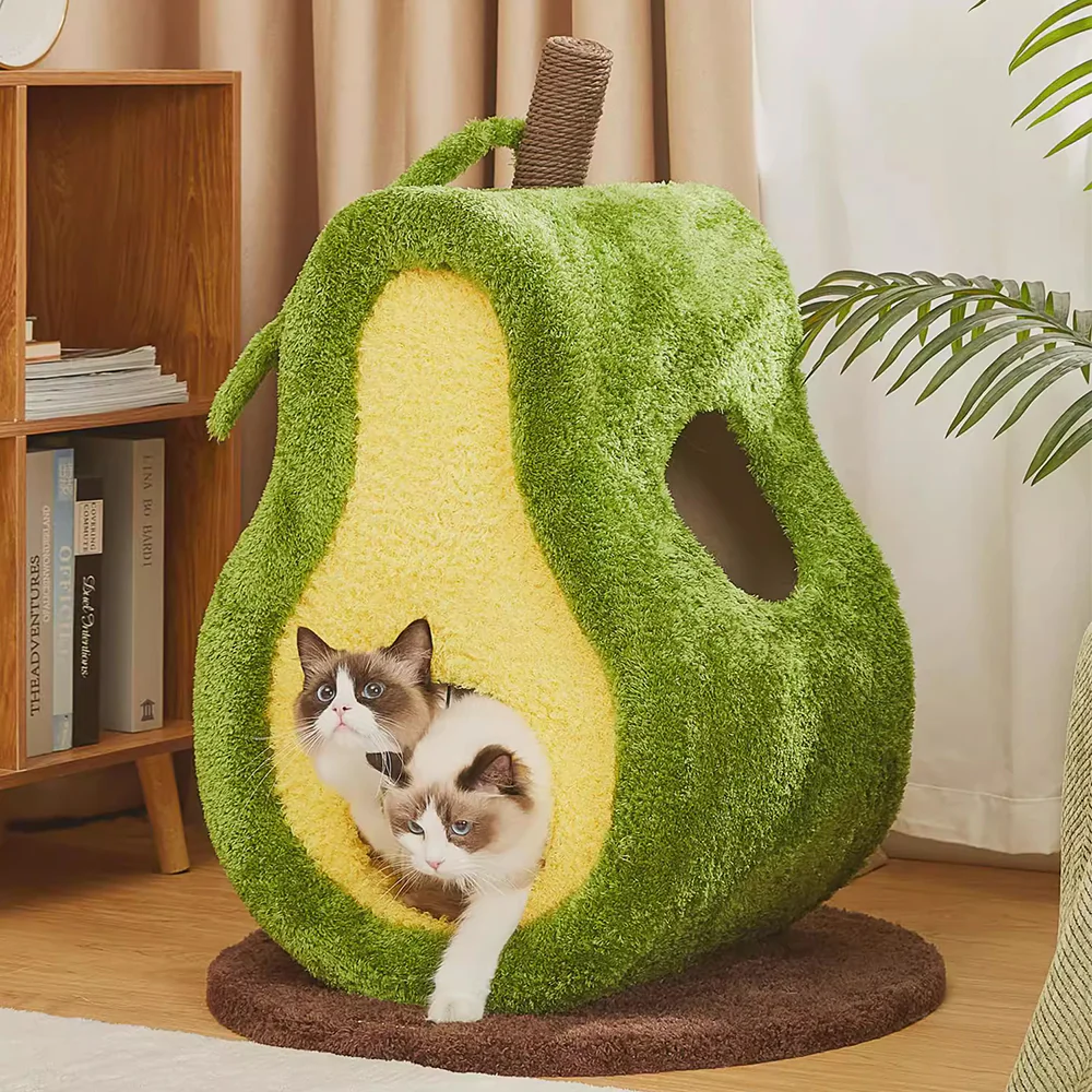 CMISSTREE Avocado Multi-Functional Cat Scratching Post And Bed - Image 2