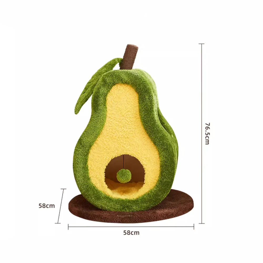 CMISSTREE Avocado Multi-Functional Cat Scratching Post And Bed - Image 8