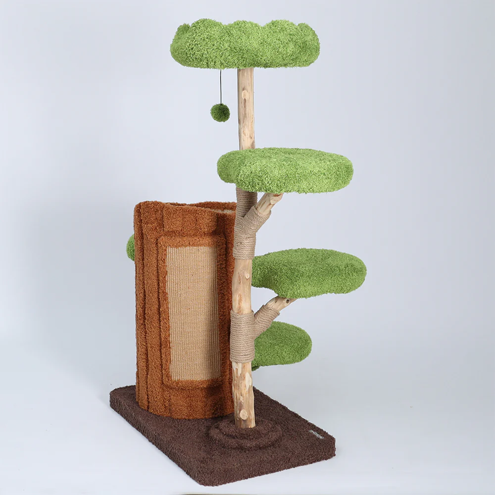 CMISSTREE Five-Level Tree Hollow Solid Wood Cat Tree - Image 8