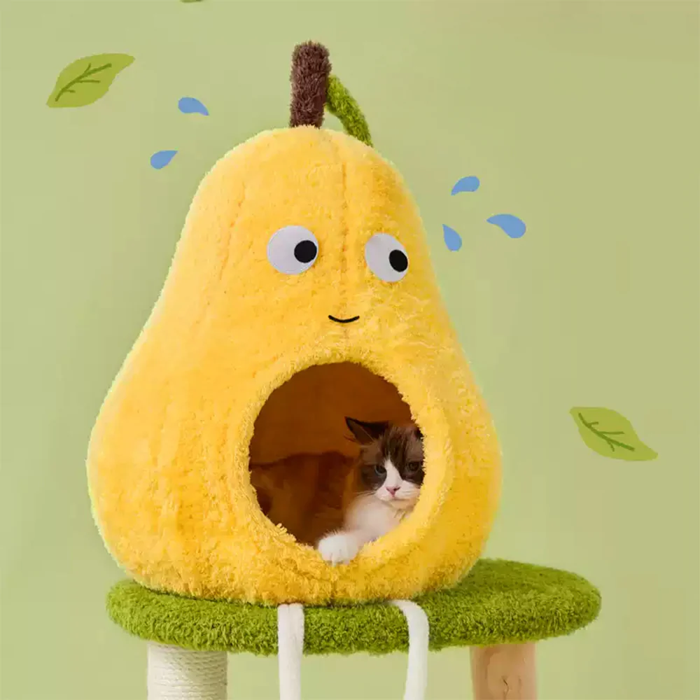 CMISSTREE Pear-Shaped Scratching Post And Cat Bed - Image 5