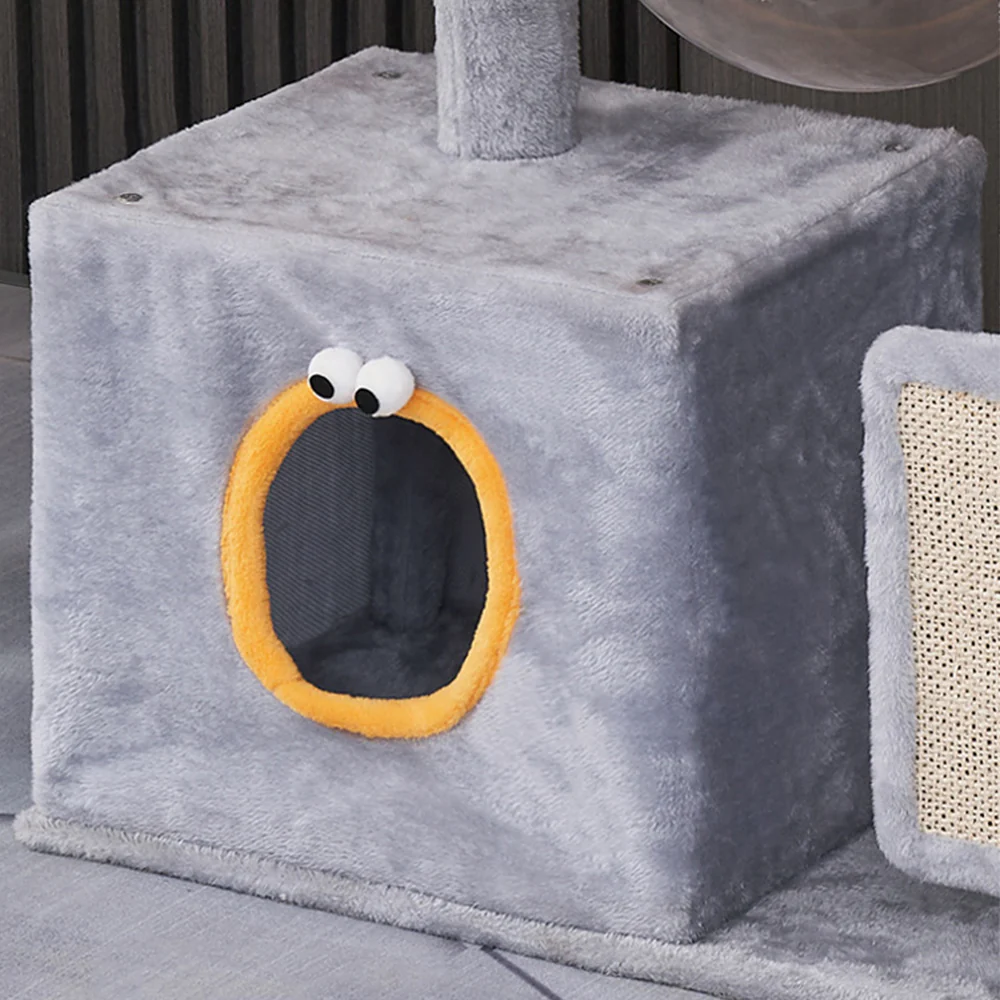 Colorful Monster Sisal Cat Tree With Space Capsule - Image 8