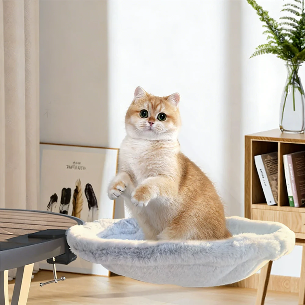 Desk-Mounted Cat Hammock – Clip-On Cat Bed for Table & Desk - Image 13