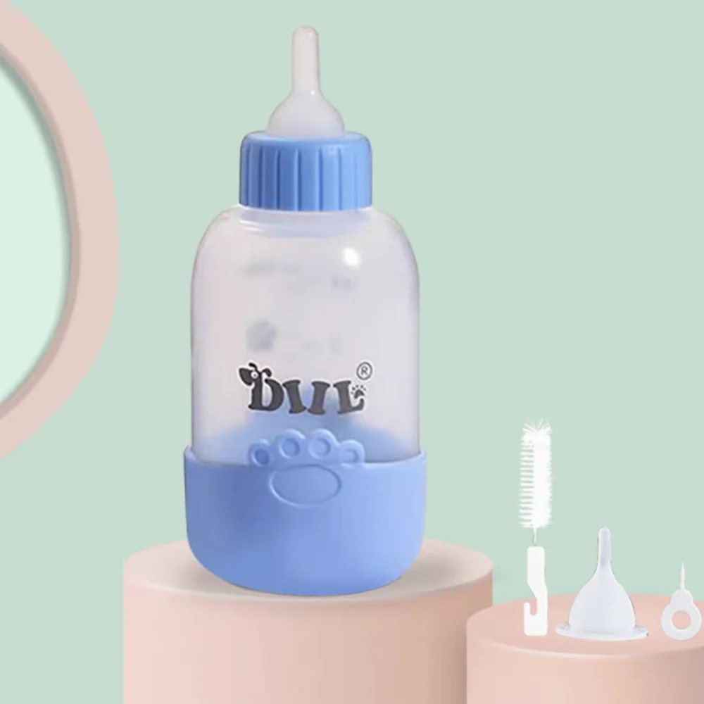 DIIL Blue Bottle with Nipple Brush Pet Nursing Kit - Image 2
