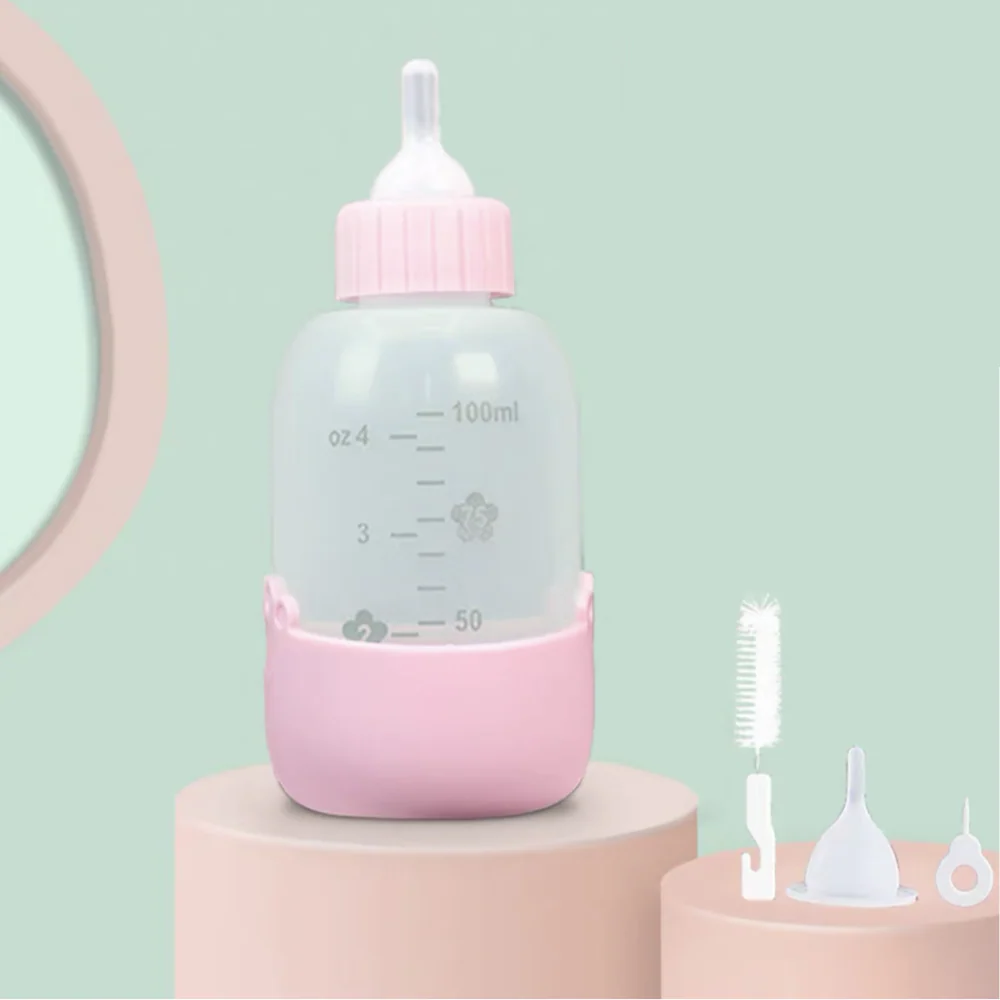 DIIL Pink Bottle with Nipple Brush Pet Nursing Kit - Image 2