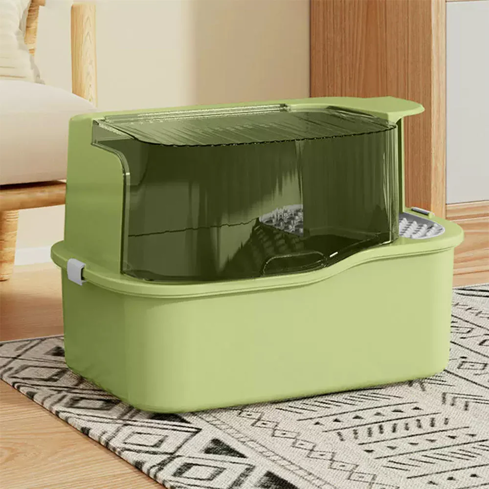 Extra Large Front Entry Cat Litter Box – Anti-Tracking Corridor Design 55x40x40cm - Image 13