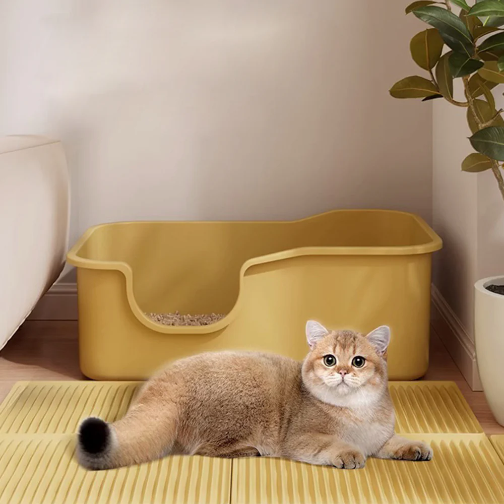 Extra Large Interlocking Cat Litter Mat – Washable Anti-Tracking Litter Catcher - Image 4