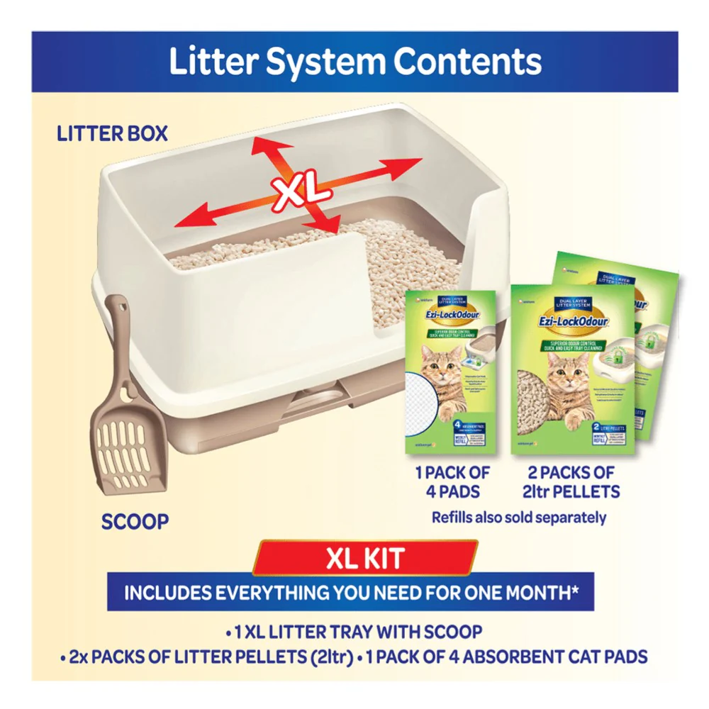 EZI-LOCKODOUR Extra Wide Dual Layer System Cat Litter Tray (XL) - Image 3