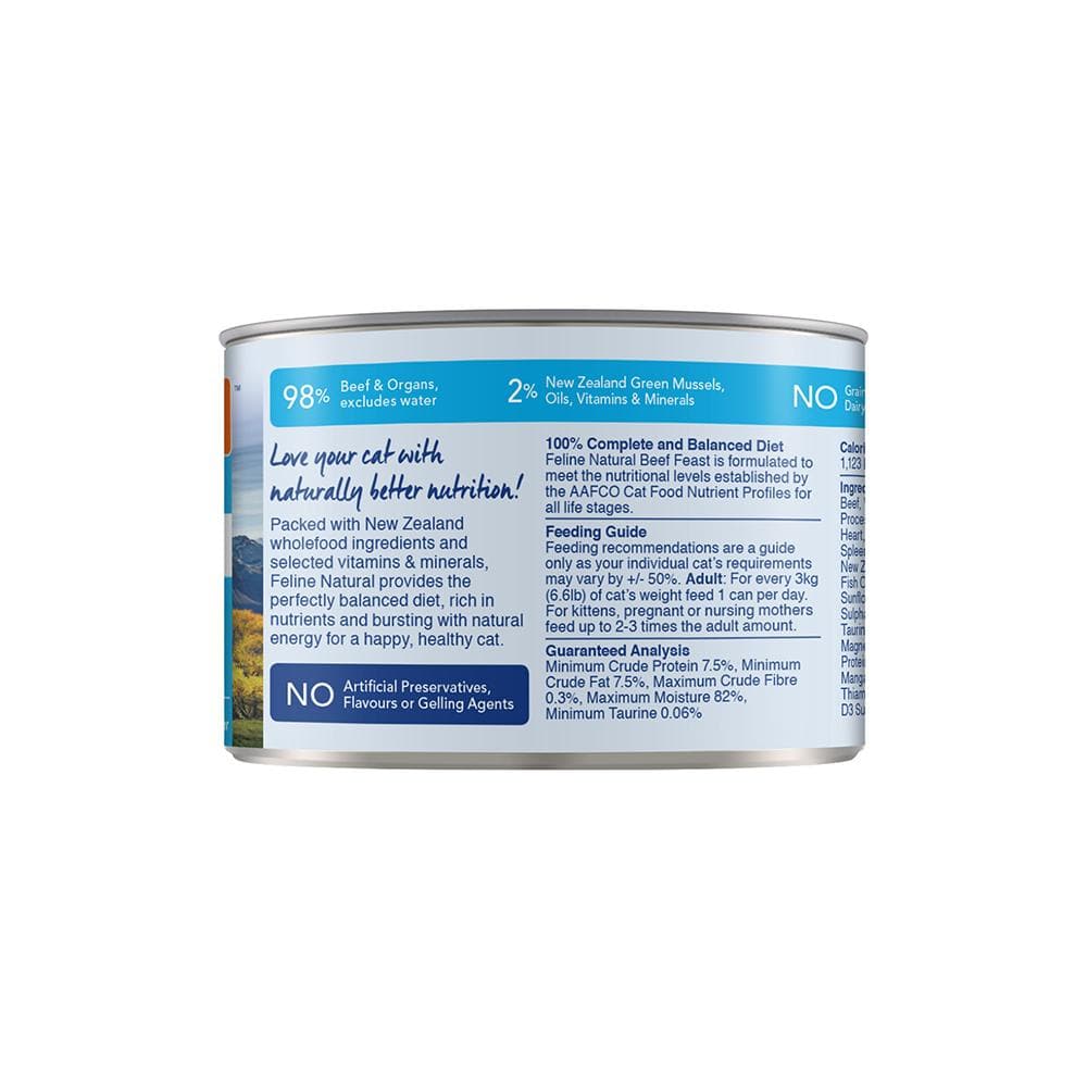FELINE NATURAL Beef Feast Grain Free Cat Food - Image 3