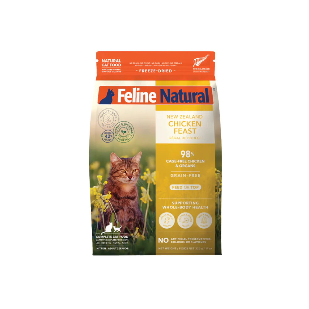 FELINE NATURAL Chicken Freeze Dried Cat Food 320g - Image 2