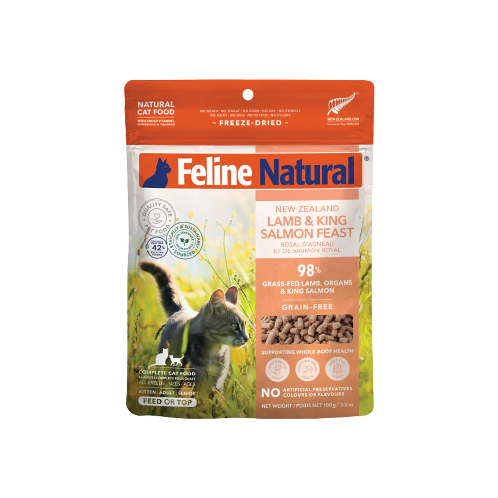 FELINE NATURAL Lamb & Salmon Freeze Dried Cat Food - Image 9