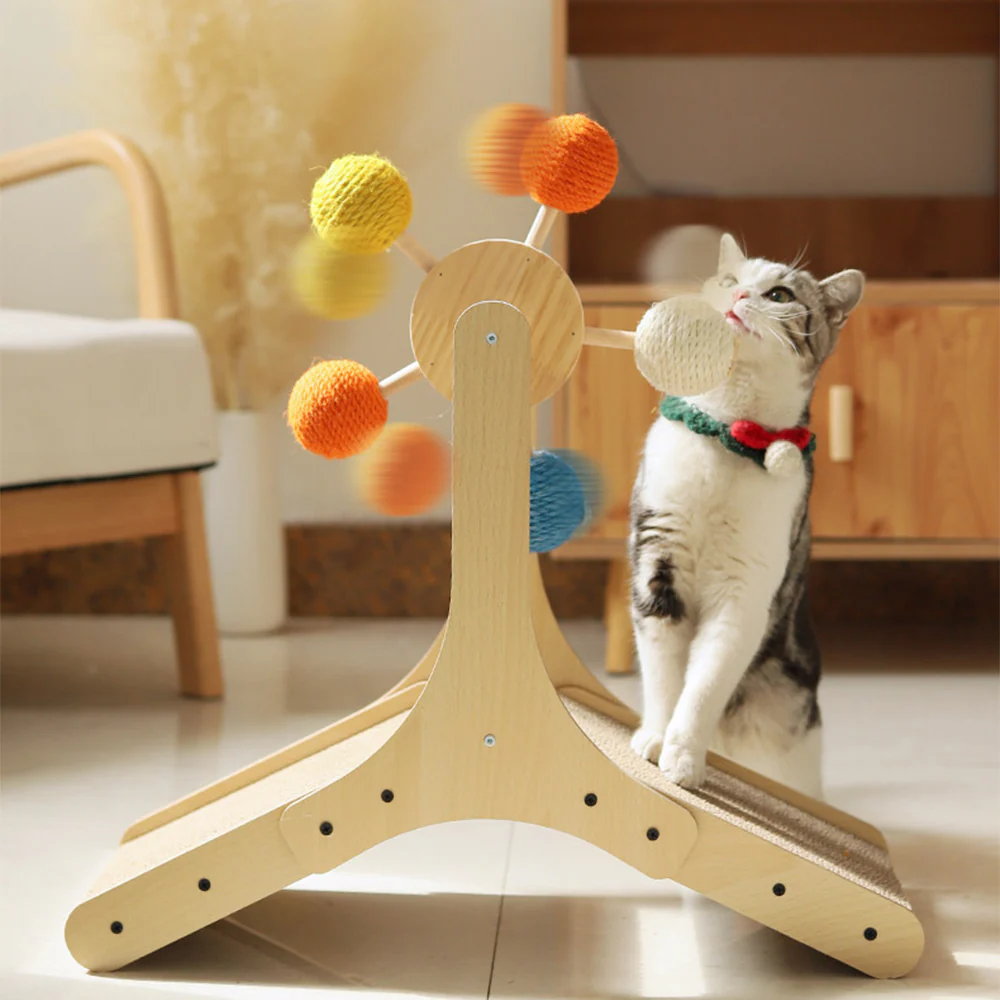 Ferris Wheel Cat Scratcher with Toys - Image 3